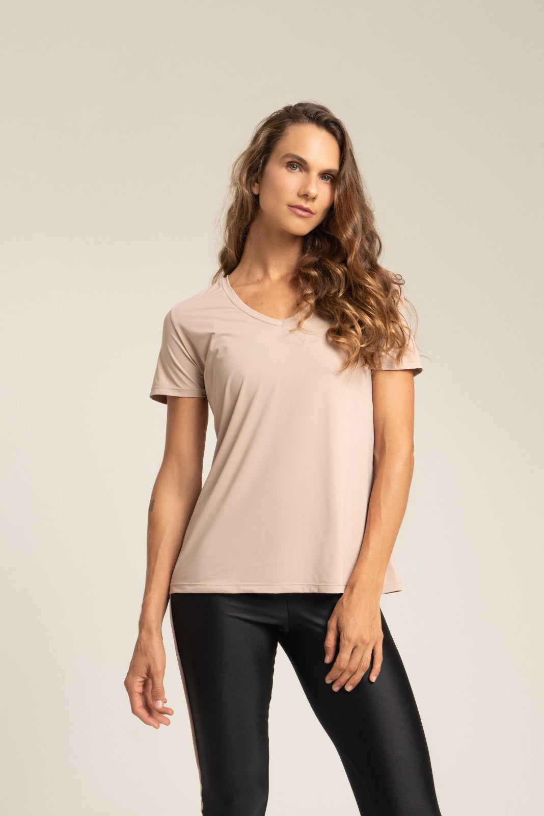 Camiseta Gota Slim Fit Latte
